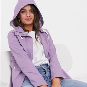 Brave Soul Petite Digger rain coat